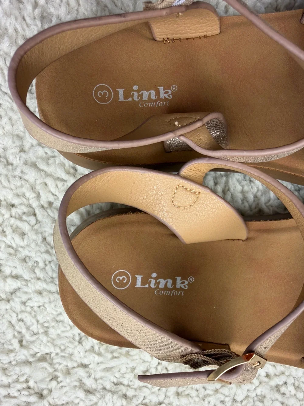 Crystal Embellished Girls' Sandals Sz 3